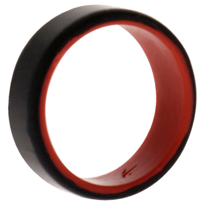 ROQ Silicone Wedding 2Layer Beveled 8mm Ring - Red-Black