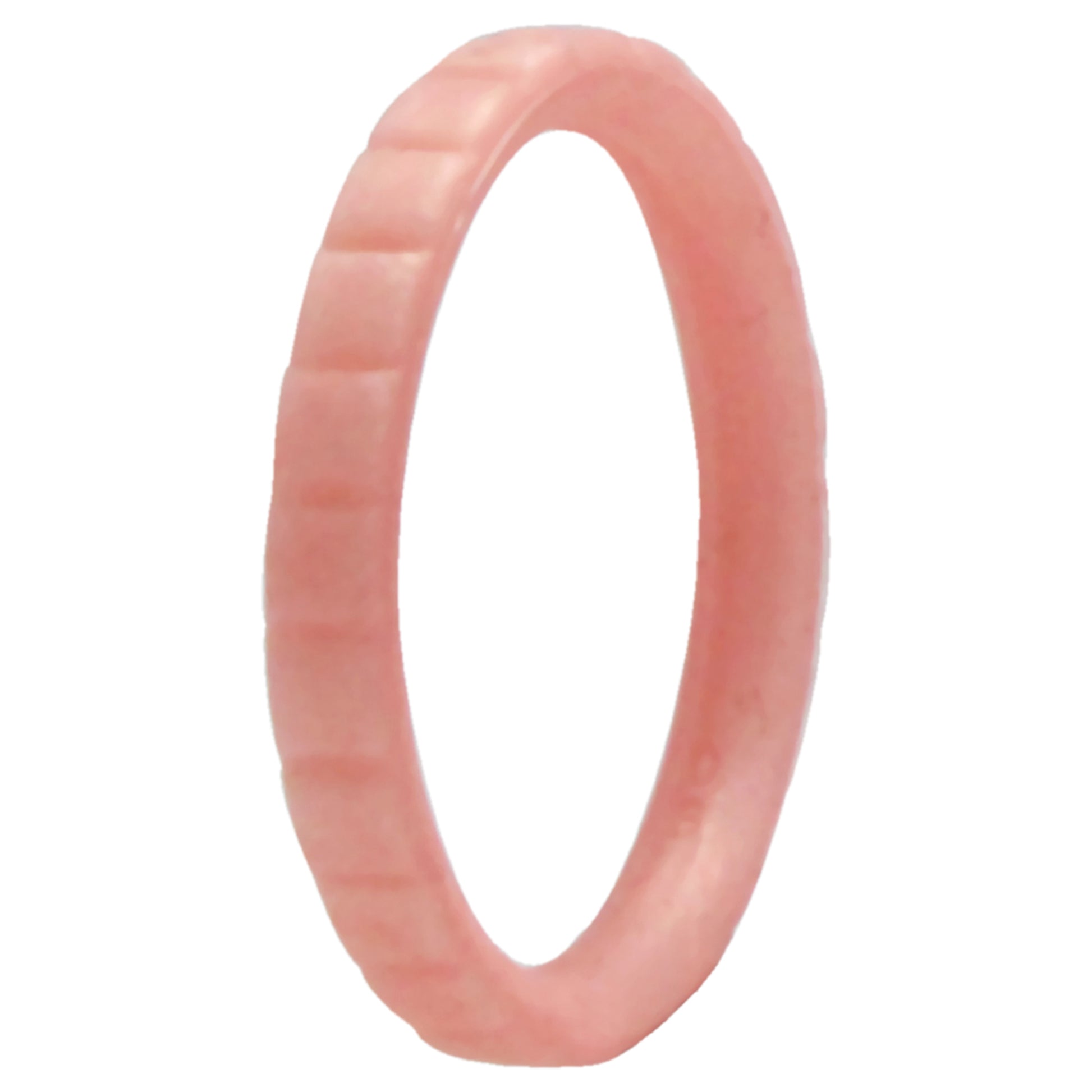 ROQ Silicone Wedding Stackble Lines Single Ring - Rose-Gold-New