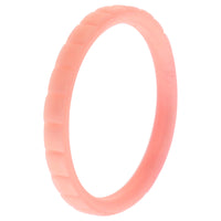 ROQ Silicone Wedding Stackble Lines Single Ring - Rose-Gold-New