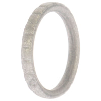 ROQ Silicone Wedding Stackble Lines Single Ring - Silver