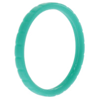 ROQ Silicone Wedding Stackble Lines Single Ring - Turquoise