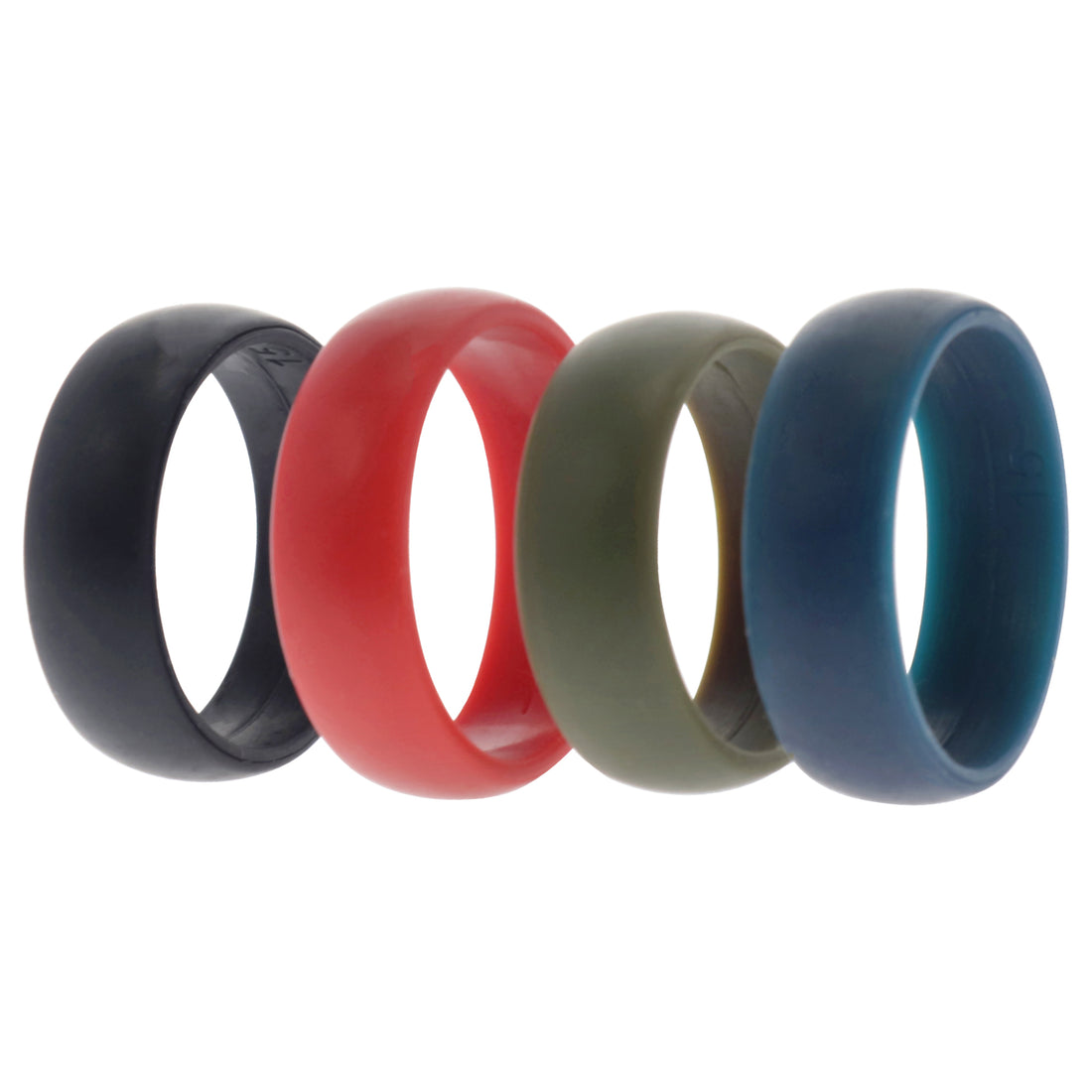 ROQ Silicone Wedding Ring Set - MultiColor