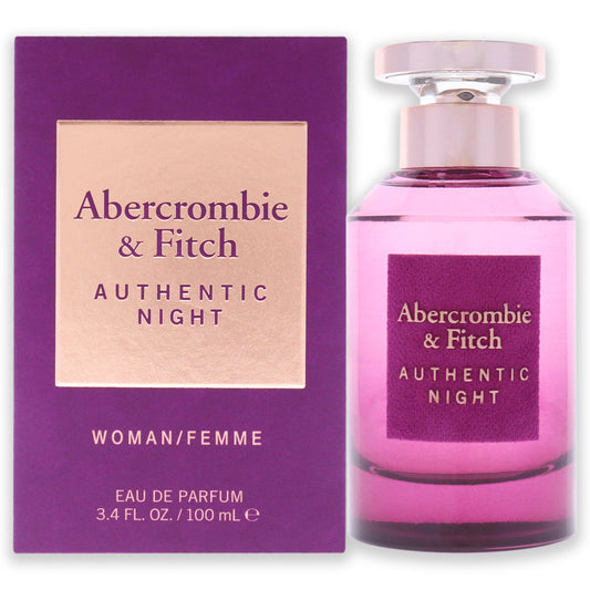 Authentic Night by Abercrombie and Fitch for Women - 3.4 oz EDP Spray