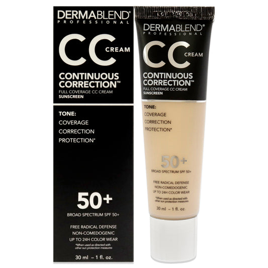 Continuous Correction CC Cream SPF 50 - 10N Fair by Dermablend for Women - 1 oz Makeup