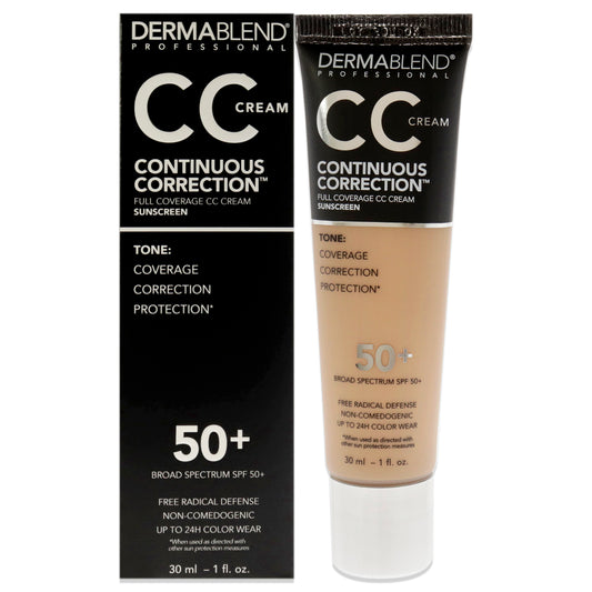 Continuous Correction CC Cream SPF 50 - 40N Medium by Dermablend for Women - 1 oz Makeup