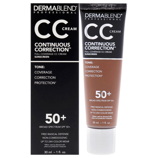 Continuous Correction CC Cream SPF 50 - 85N Deep by Dermablend for Women - 1 oz Makeup