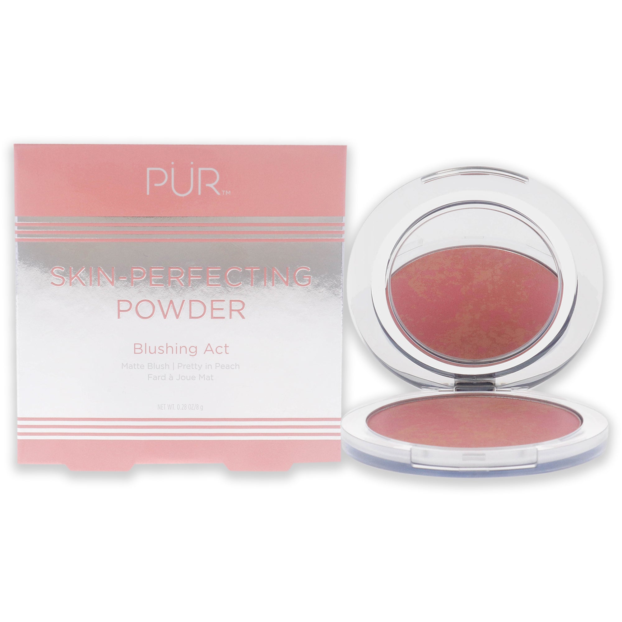 Blushing Act Skin Perfecting Powder - Pretty in Peach by Pur Minerals for Women 0.28 oz Powder