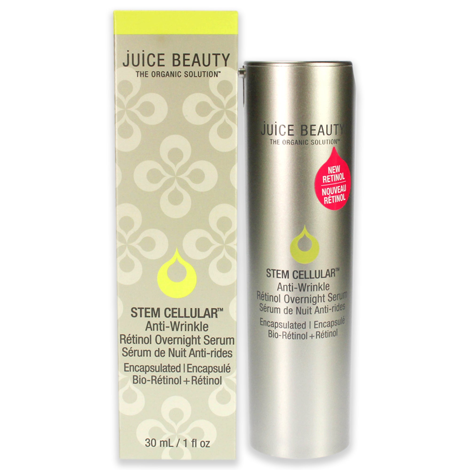 Juice Beauty STEM CELL Anti-Wrinkle Retinol Overnight Serum-1 buy fl oz/30mL - New