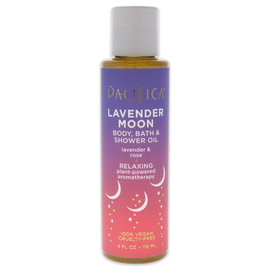 Body Bath and Shower Oil - Lavender Moon by Pacifica for Women - 4 oz Shower Oil