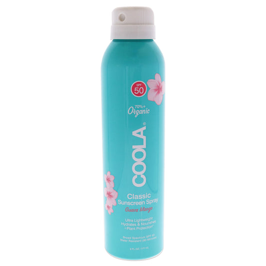 Classic Body Organic Sunscreen Spray SPF 50 - Guava Mango by Coola for Unisex - 6 oz Sunscreen