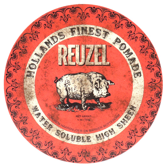 Red Water Soluble High Sheen Pomade Sticker by Reuzel for Men - 1 Pc Sticker