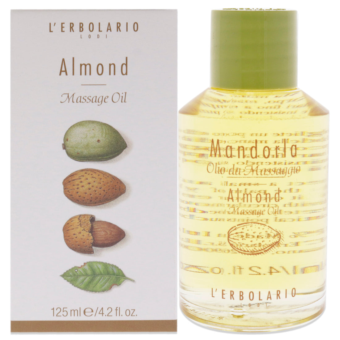 Almond Massage Oil by LErbolario for Unisex - 4.2 oz Oil