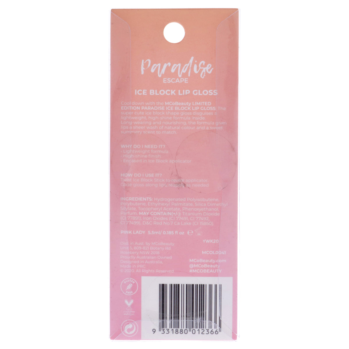 Paradise Escape Ice Block Lip Gloss