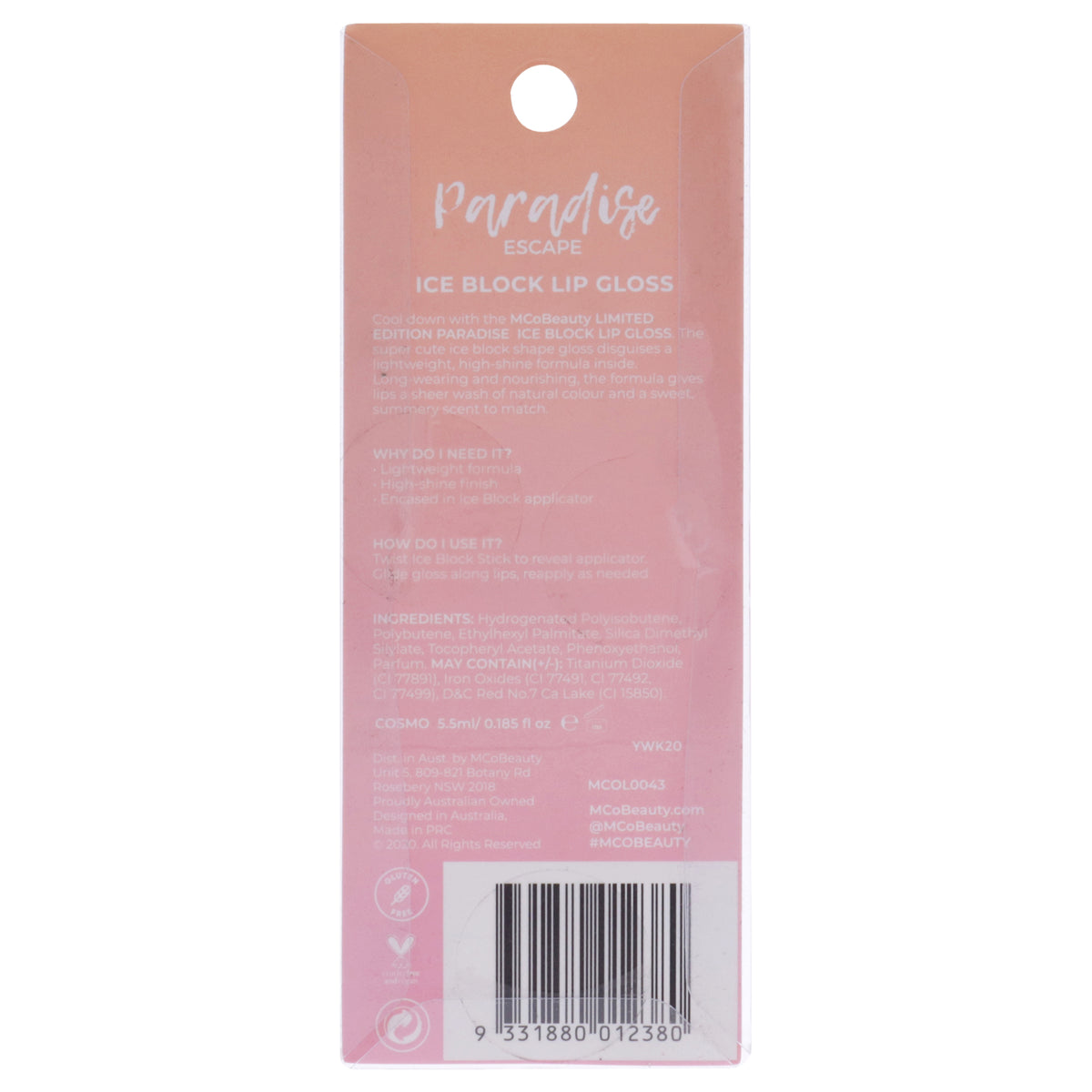 Paradise Escape Ice Block Lip Gloss