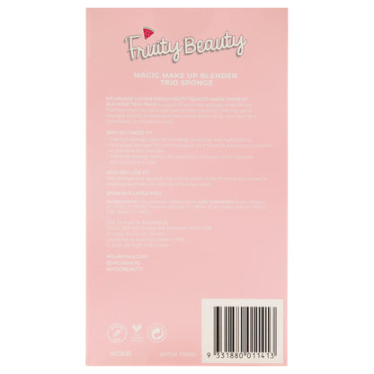 Fruity Beauty Magic Makeup Blender Trio Pack Sponge
