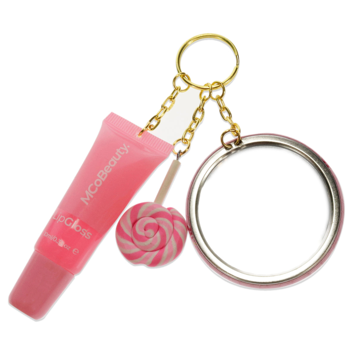 Oh Sweetie Keyring with Lip Gloss and Mirror