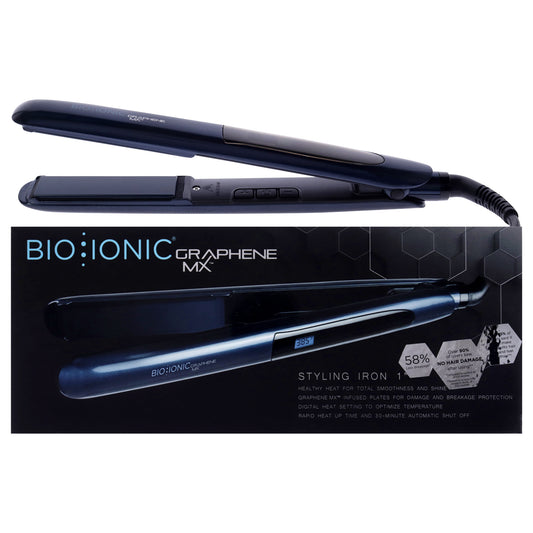 Graphene MX Styling Iron - Blue ZSTYLERGRA1 by Bio Ionic for Women - 1 Inch Flat Iron