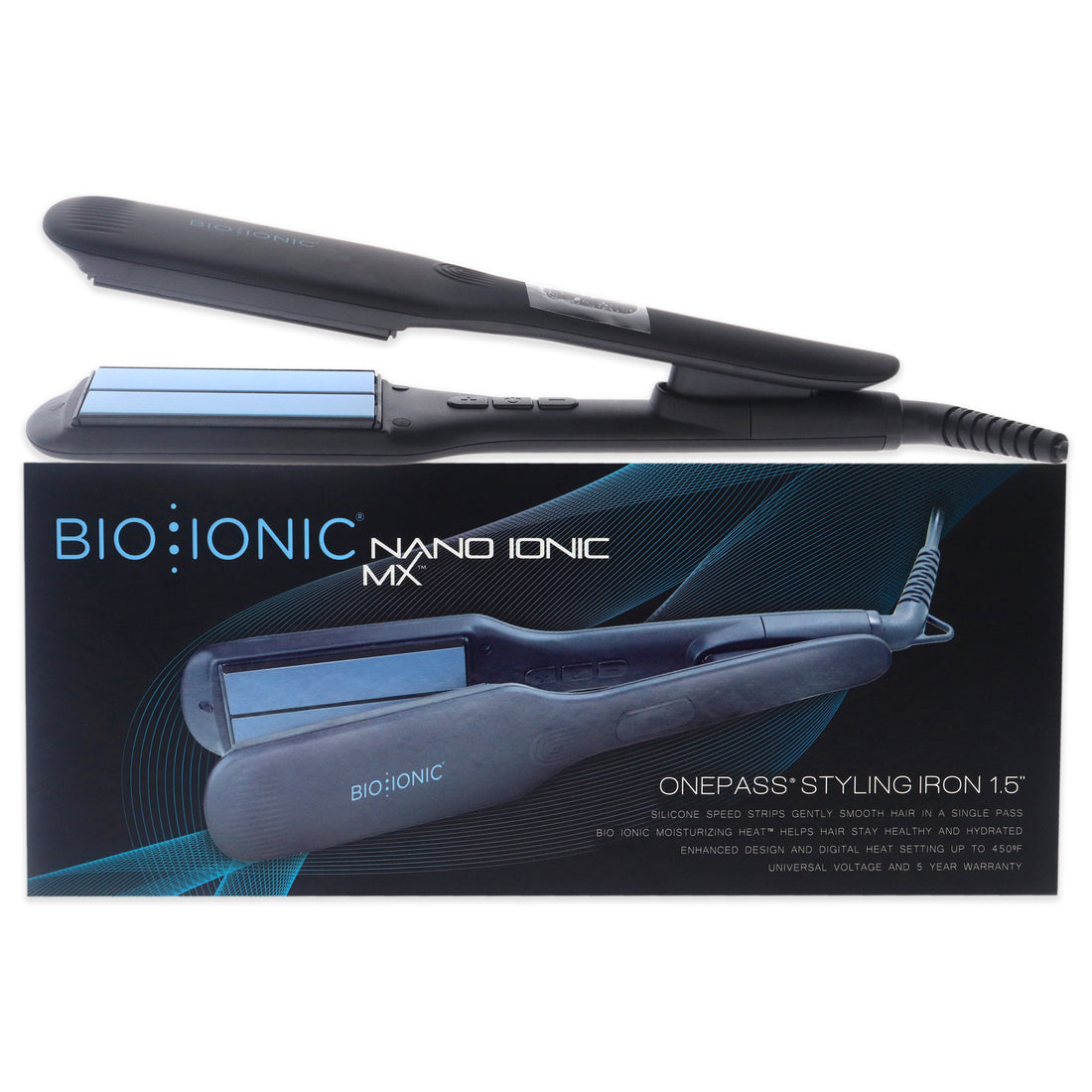 Bio Ionic Onepass Nanoionic MX Styling Iron - Black