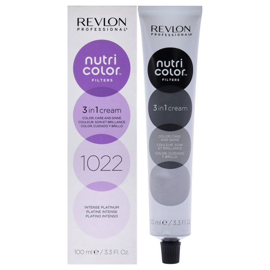 Nutri Color Cream - 1022 Intense Platinum by Revlon for Unisex - 3.3 oz Hair Color