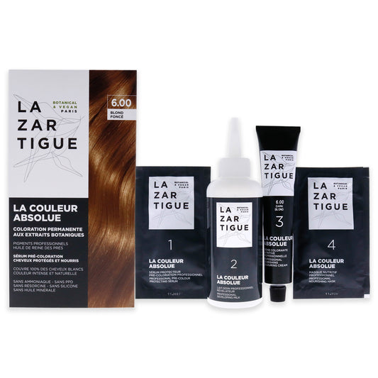 La Couleur Absolue Permanent Haircolor - 6.00 Dark Blond by Lazartigue for Unisex - 1 Application Hair Color
