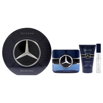 Mercedes-Benz Sign 2022 by Mercedes-Benz for Men - 3.4oz EDP Spray, 10ml EDP Spray, 1.7oz Shower Gel