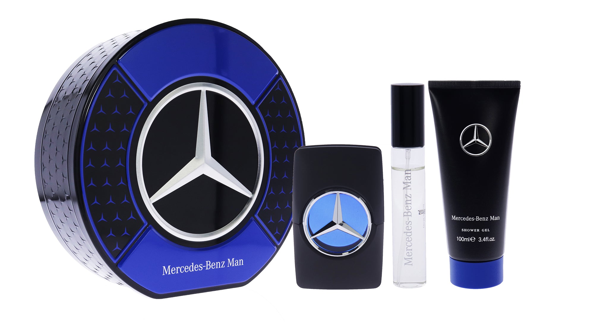 Mercedes-Benz Man 2022 by Mercedes-Benz for Men - 3 Pc Gift Set 3.4oz EDT Spray, 10ml EDT Spray, 3.4oz Shower Gel