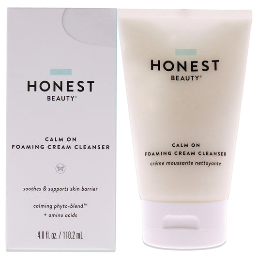 Calm on Foaming Cream Cleanser by Honest for Women - 4 oz Cleanser
