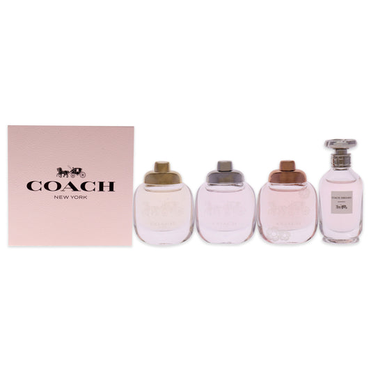 Coach by Coach for Women - 4 Pc Gift Set 0.15oz Floral EDP Spray, 0.15oz EDT Spray, 0.15oz EDP Spray, 0.15oz Dreams EDP Spray