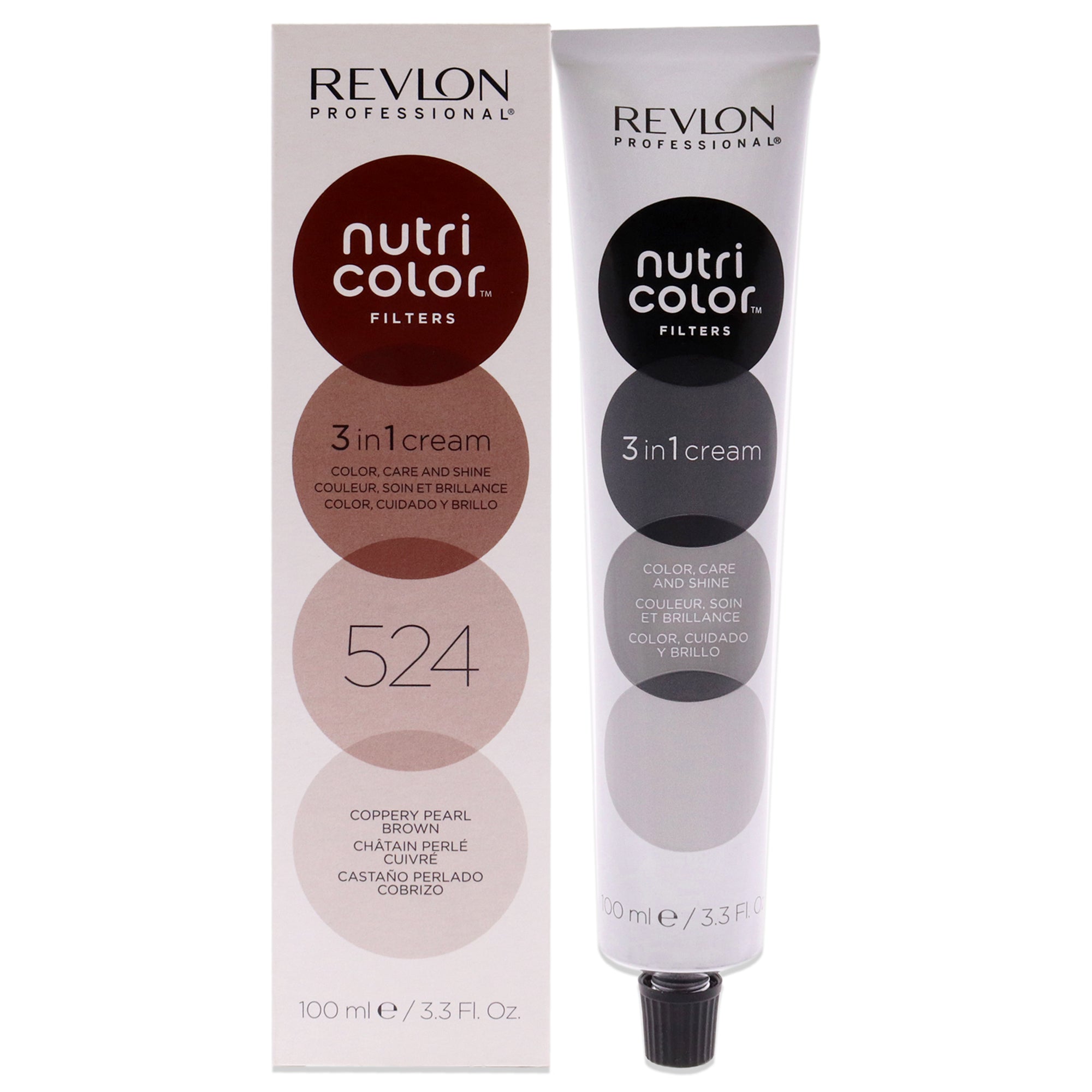 Nutri Color Cream - 524 Copper Pearl Brown by Revlon for Unisex - 3.3 oz Hair Color