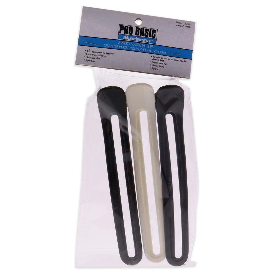 Pro Basic Jumbo Section Clips - Black-White