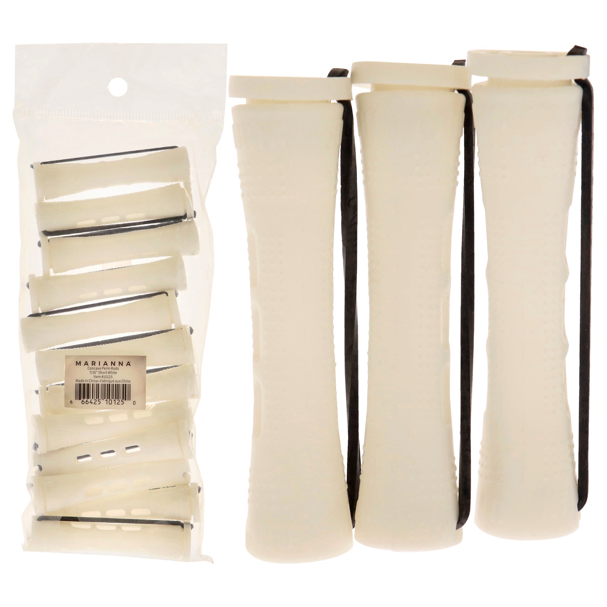 Concave Perm Rods Short - White