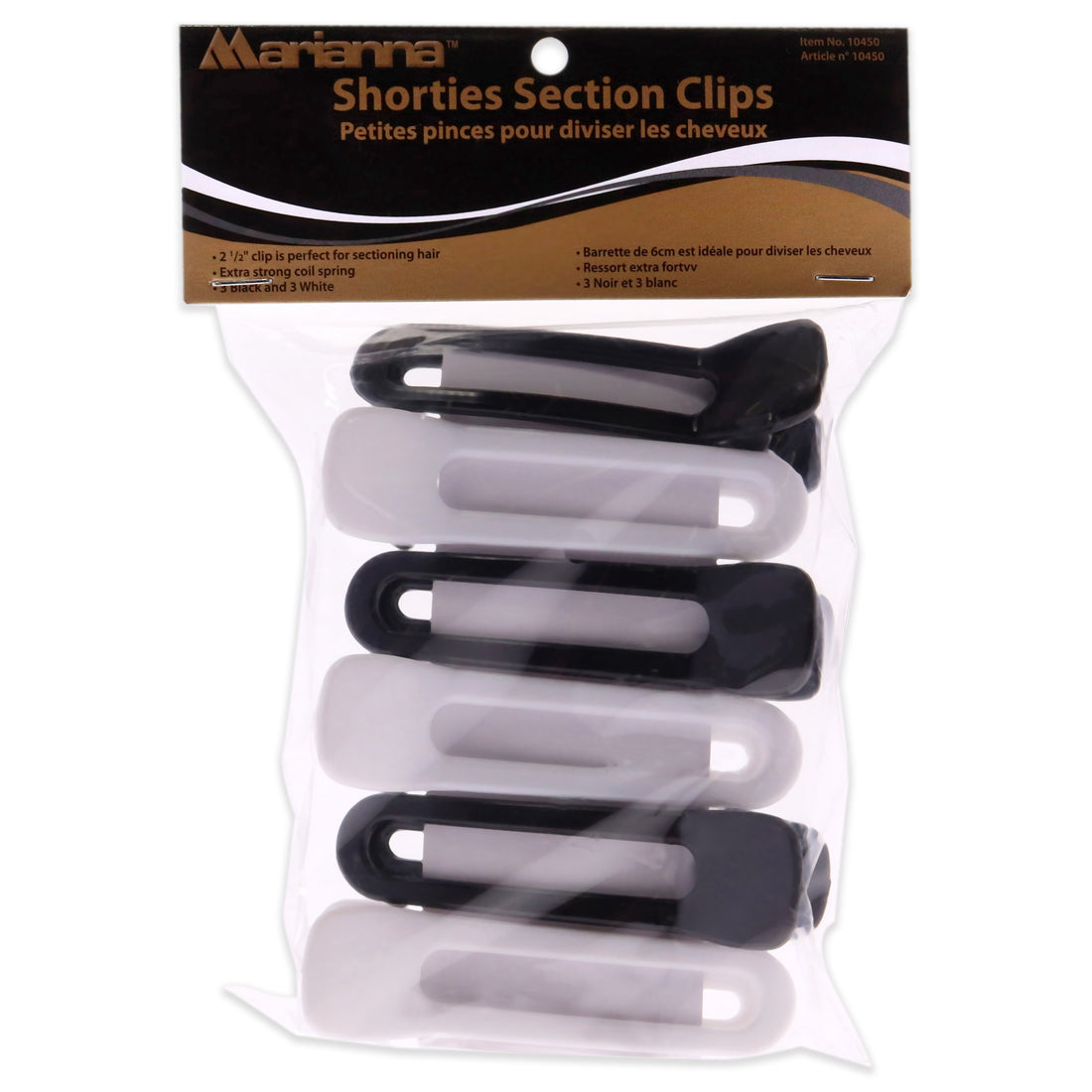 Shorties Section Clips - White-Black