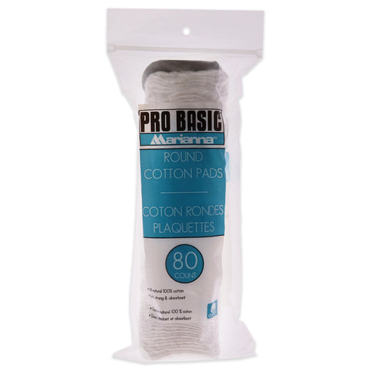 Pro Basic Round Cotton Pads by Marianna for Unisex - 80 Pc Pads