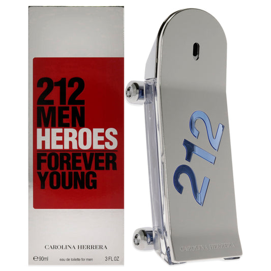 212 Heroes Forever Young by Carolina Herrera for Men - 3 oz EDT Spray