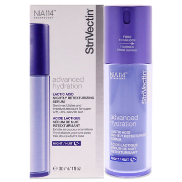 Advanced Hydration Lactic Acid Nightly Retexturizing Serum by Strivectin for Unisex - 1 oz Serum