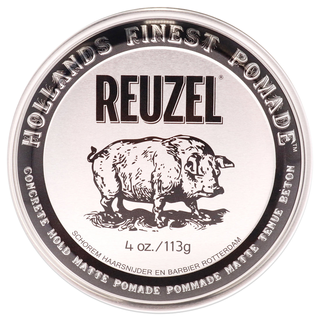 Concrete Hold Matte Pomade by Reuzel for Men - 4 oz Pomade