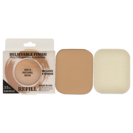 Believable Finish Powder Foundation - Natural Beige by Sorme Cosmetics for Women - 0.23 oz Foundation (Refill)