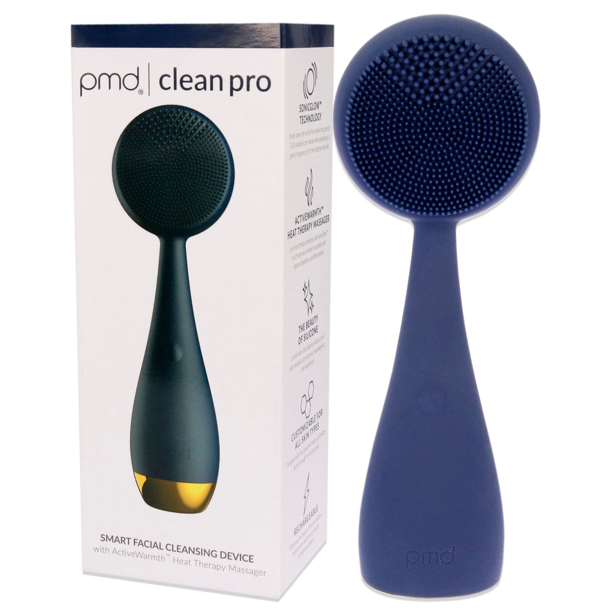 PMD Clean Pro - Navy with Gold Finish Facial Brush