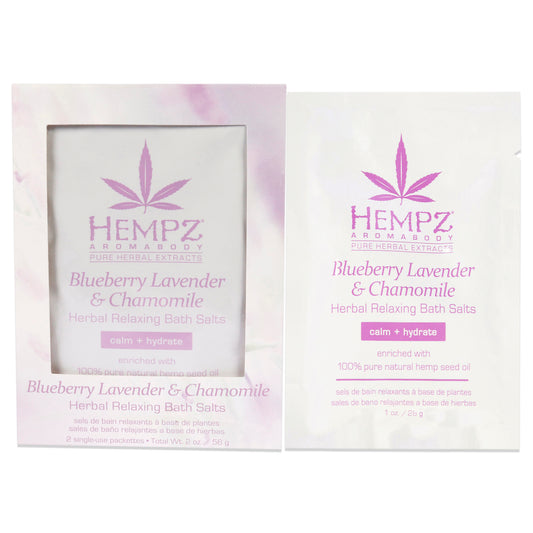 Aromabody Blueberry Lavender and Chamomile Herbal Relaxing Bath Salts by Hempz for Unisex - 2 x 1 oz Bath Salt
