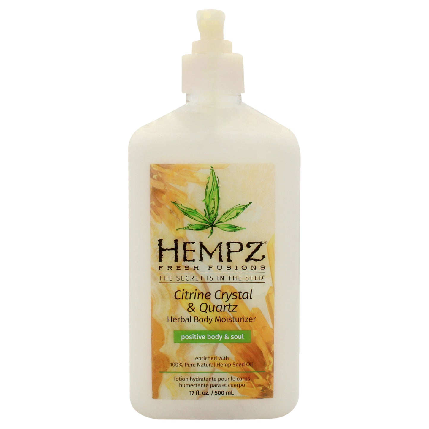 Fresh Fusions Citrine Crystal and Quartz Herbal Body Moisturizer