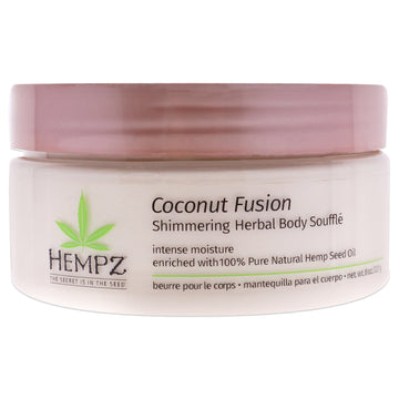 Coconut Fusion Shimmering Herbal Body Souffle by Hempz for Unisex - 8 oz Body Souffle