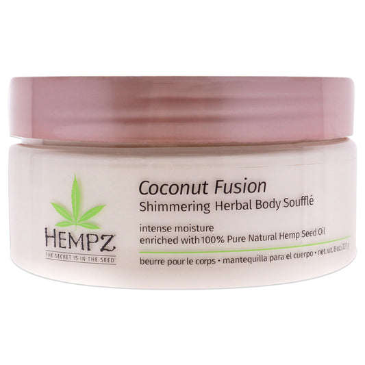 Coconut Fusion Shimmering Herbal Body Souffle by Hempz for Unisex - 8 oz Body Souffle