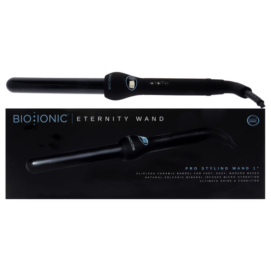 Eternity Wand Pro Styling Wand by Bio Ionic for Women - 1 Inch Curling Iron