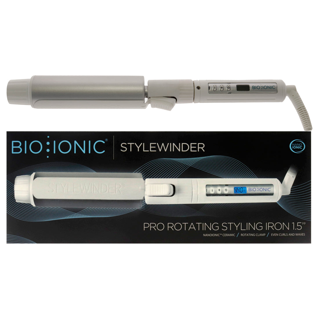 Bio Ionic Stylewinder Pro Rotating Styling Iron - White