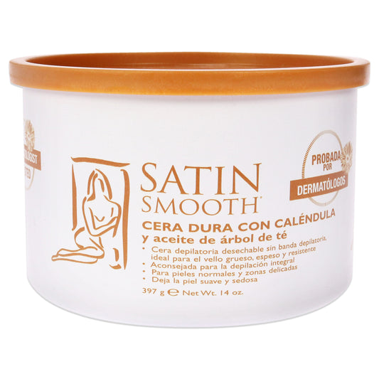 Calendula Golden Hard Wax with Tea Tree Oil by Satin Smooth for Women - 14 oz Wax