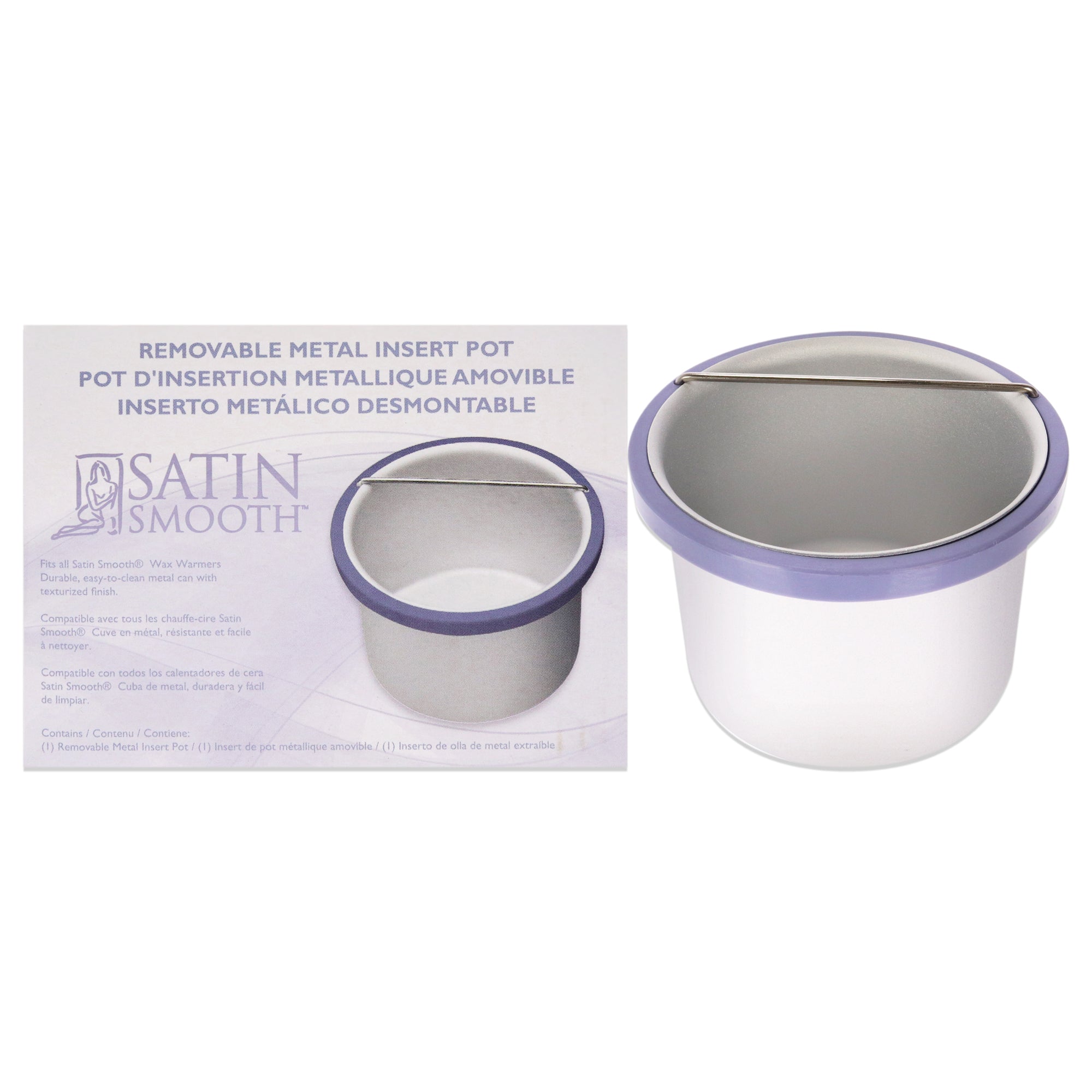 Removable Metal Insert Pot by Satin Smooth for Women - 1 Pc Pot (Empty