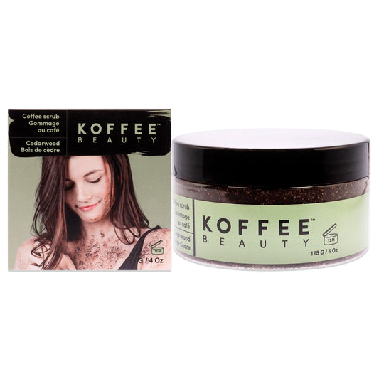 Coffee Scrub - Cedarwood by Koffee Beauty for Unisex - 4 oz Scrub