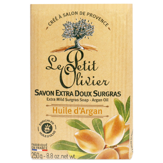 Extra Mild Surgras Soap - Argan Oil by Le Petit Olivier for Women - 8.8 oz Soap