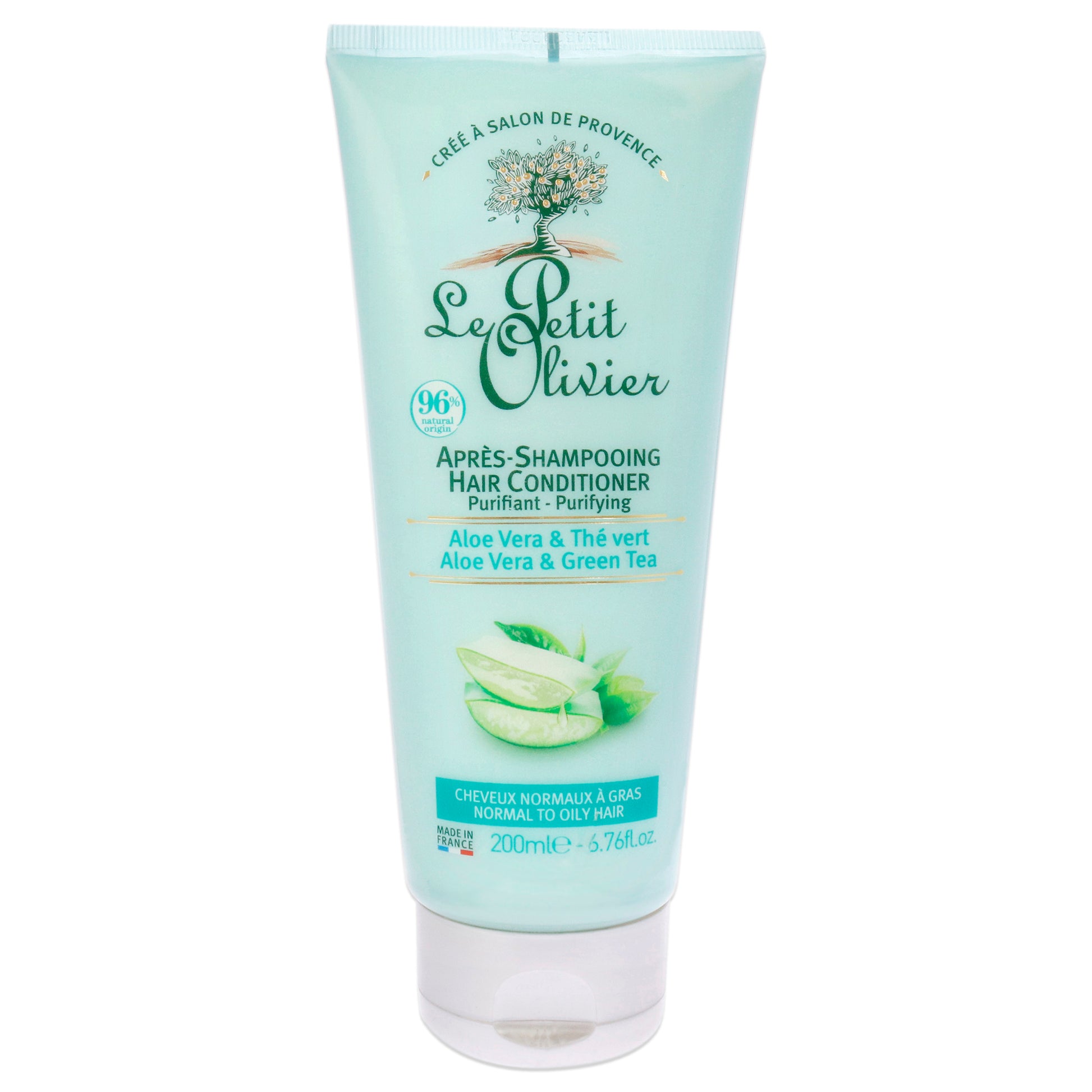 Hair Conditioner Purifying - Aloe Vera and Green Tea by Le Petit Olivier for Women - 6.76 oz Conditioner