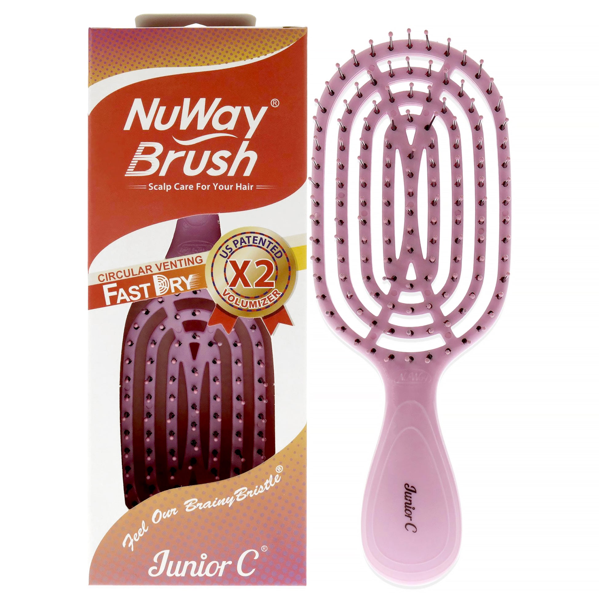 Patented Vented Junior C Brush - Pink